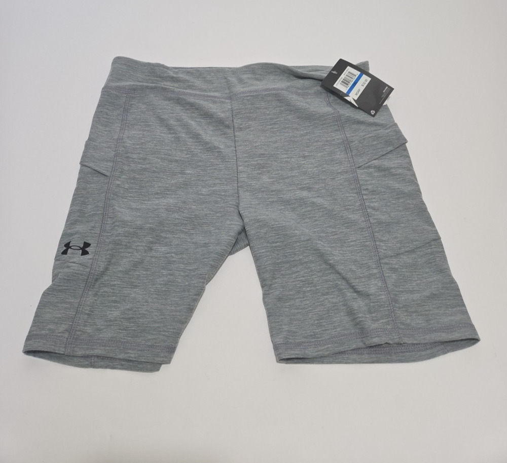 Under Armour Youth Bike Shorts YXL Gray Compression Athletic